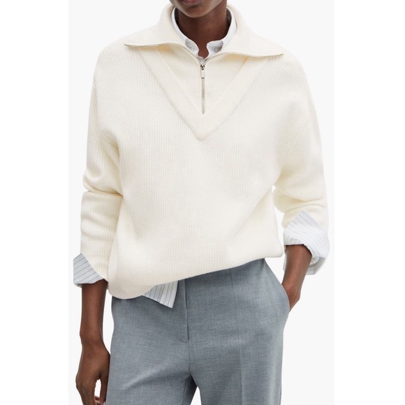 Mango Rib Half Zip Sweater - Picture 2 of 5